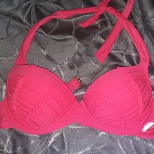 Betsey Johnson Hot Pink Bikini top 👙 new